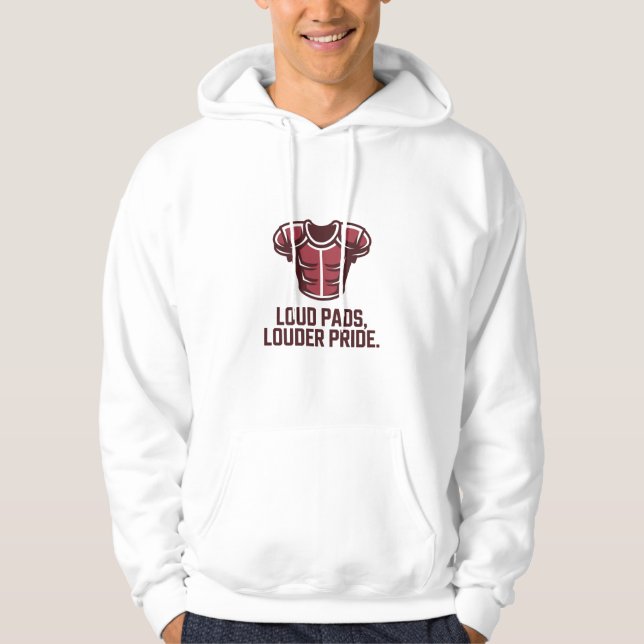 Veste À Capuche Loud Pads Louder Pride Red Football Armor Graphic (Devant)