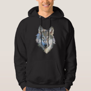 Veste À Capuche Loup blanc réaliste poster de animal réaliste avec