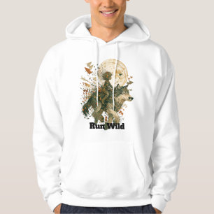 Veste À Capuche Loup de la forêt au clair de lune