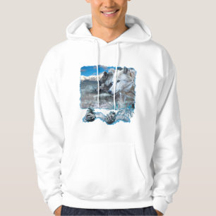 Veste À Capuche Loup gris "LOUPS SENTINEL"