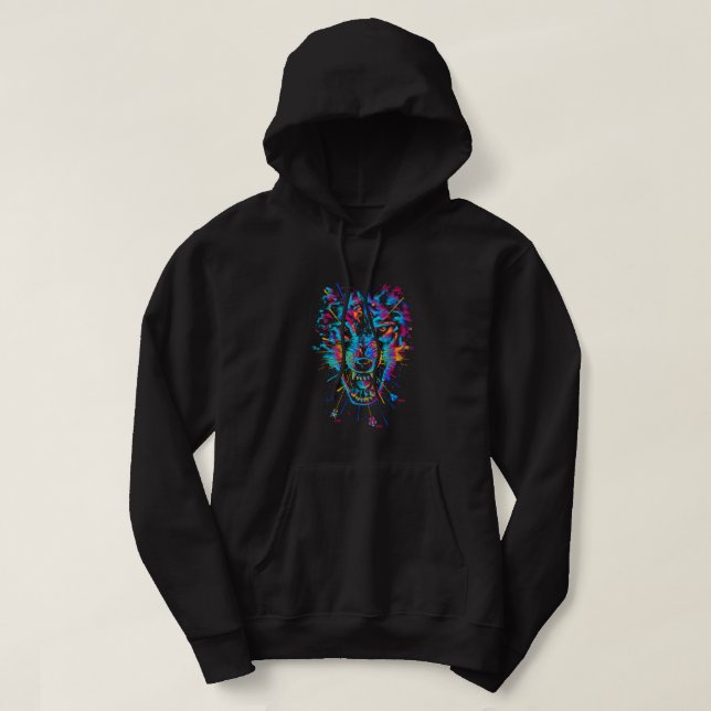 Veste À Capuche Loup spatial (Design devant)