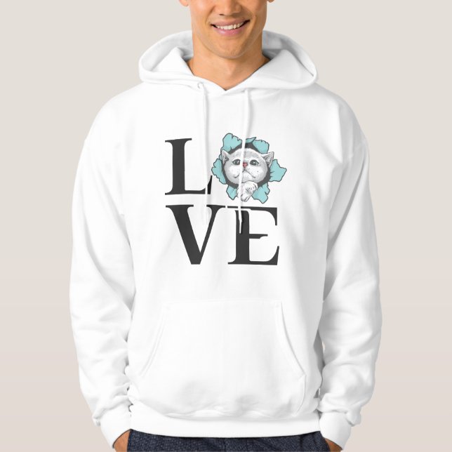 Veste À Capuche Love Cats (Devant)