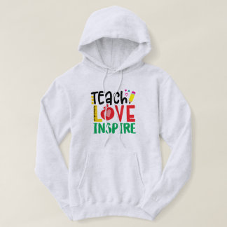Veste À Capuche Love Inspire Teacher Graphic | School Gift