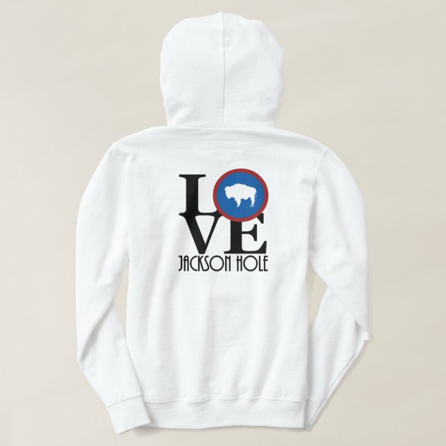 Veste À Capuche LOVE Jackson Hole (impression arrière) (Design dos)