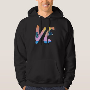 Veste À Capuche Love Matching Couple Palm Tree Valentines Day Anni