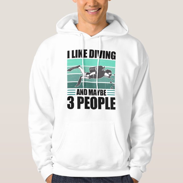 Veste À Capuche Love Scuba Diving Funn Diver Cadeau (Devant)