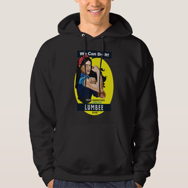 Veste À Capuche Lumbee Une Indienne Amérindienne N'A Jamais Soumis (Devant)