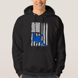 Veste À Capuche Lumière bleue de lutte de cadeau de drapeau des