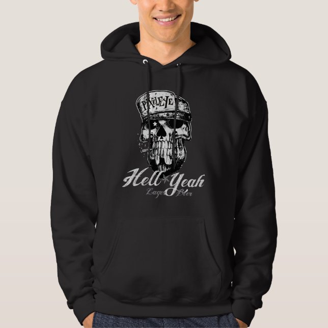 Veste À Capuche Lumineux Yeah Beer - Mens Zipper (Devant)