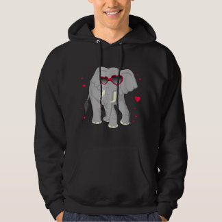 Veste À Capuche Lunettes de coeur éléphant Enfants Chemise éléphan