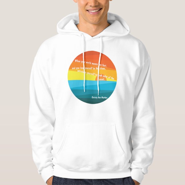 Veste À Capuche Ma Couleur Préférée Est Coucher De Soleil (Devant)