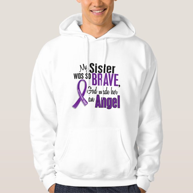 Veste À Capuche Ma soeur est un Cancer pancréatique d'ange (Devant)