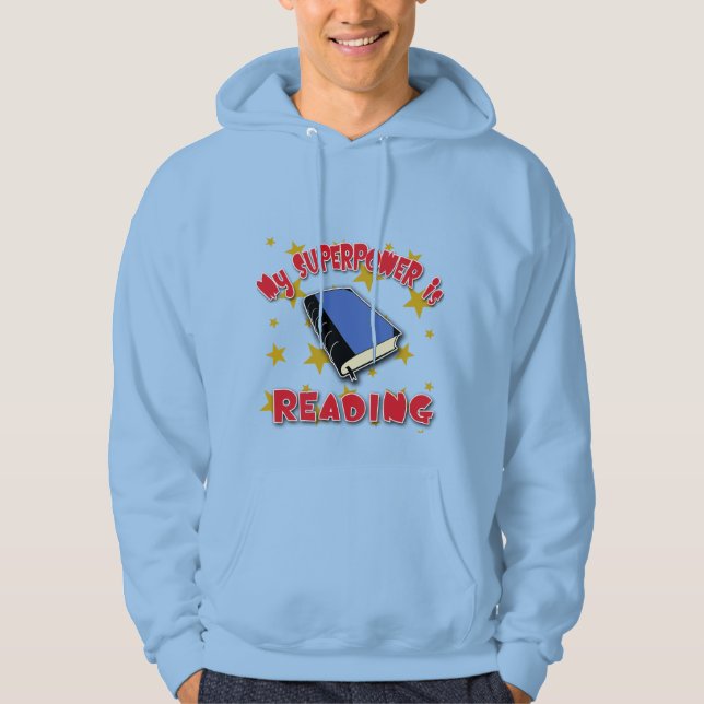 Veste À Capuche Ma superpuissance est en train de lire (Devant)