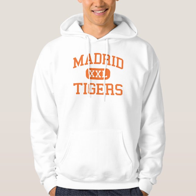 Veste À Capuche Madrid - tigres - lycée de Madrid - Madrid Iowa (Devant)