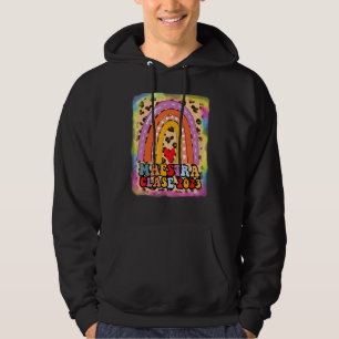 Veste À Capuche Maestra Clase 2023 Espagnol enseignant Boho Rainbo