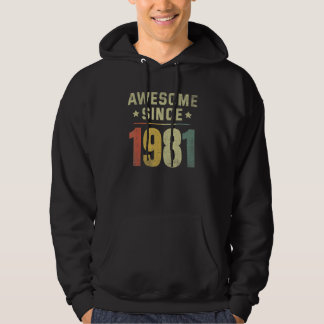 Veste À Capuche Magnifique depuis 1981 41e anniversaire Retro Homm