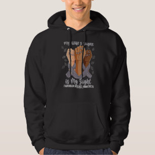 Veste À Capuche Mains Le combat de ma femme est mon combat Awar de