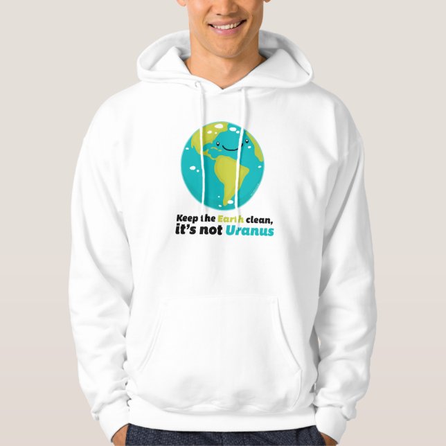 Veste À Capuche Maintenez la terre propre (Devant)