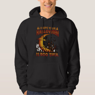 Veste À Capuche Maison Hantée Halloween Boo Tiful Croissant de Lun