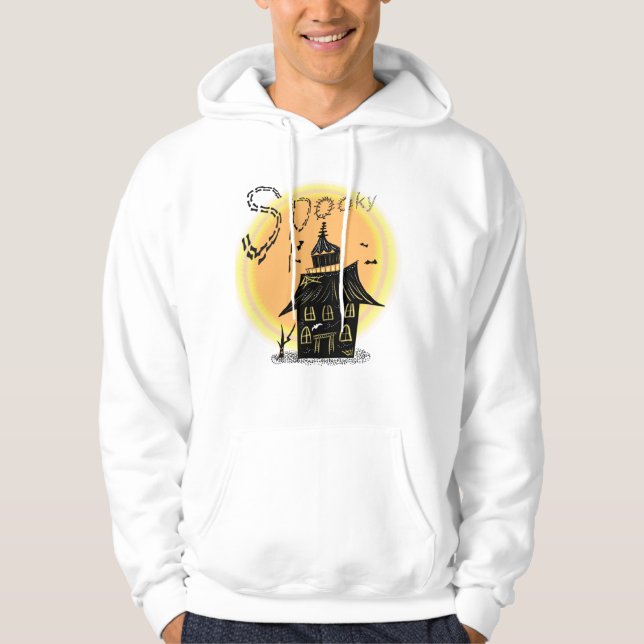Veste À Capuche Maison hantée Halloween Éffrayant (Devant)