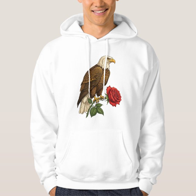 Veste À Capuche Majestic Eagle & Crimson Rose Emblem (Devant)