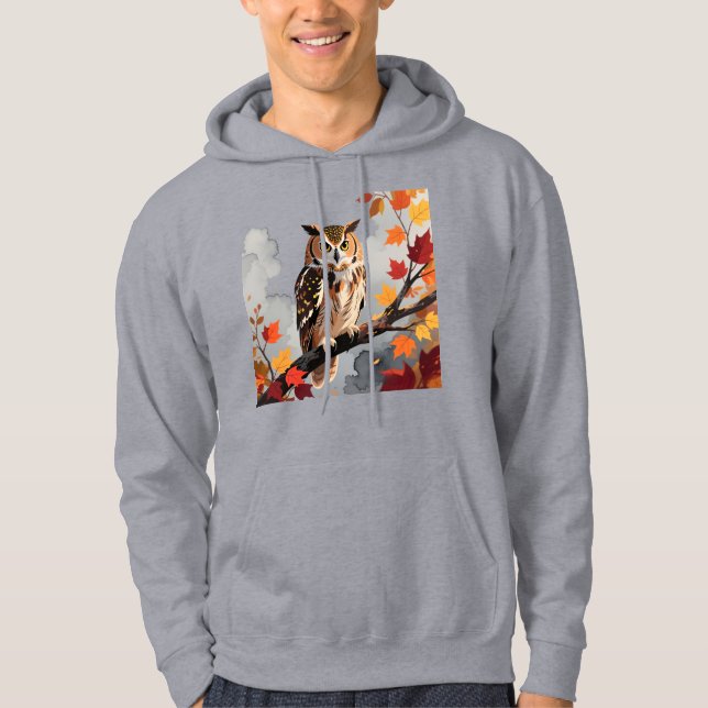 Veste À Capuche Majestic Owl Wildlife Art Print (Devant)