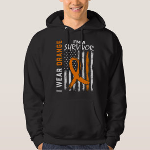 Veste À Capuche Maladie du rein Orange Ruban arc-en-ciel Bleu Kidn