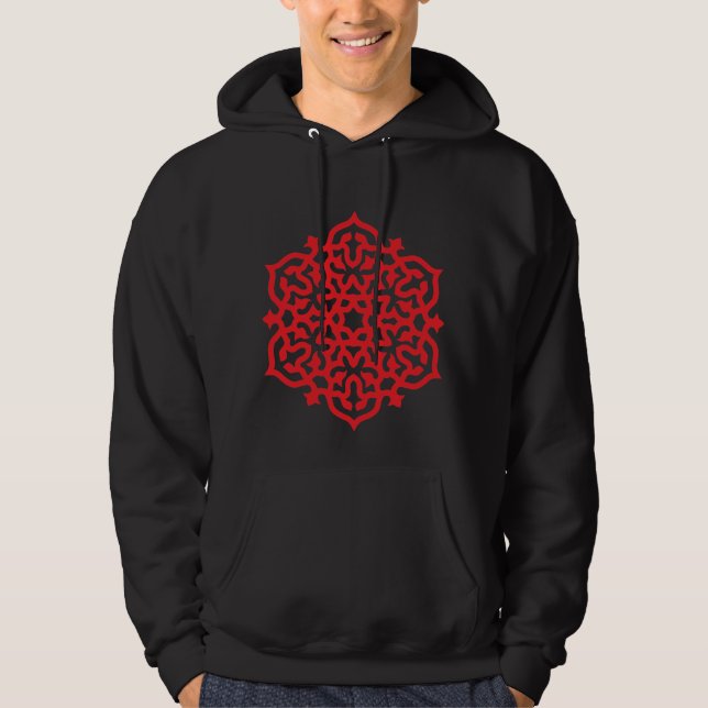 Veste À Capuche Mandala rouge (Devant)