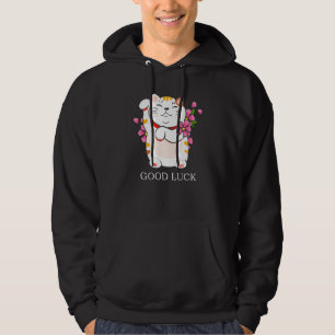 Veste À Capuche Maneki Neko Bonne Chance Bonne Chat
