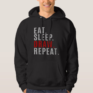 Veste À Capuche Manger Dessin Dessin Dessin Répété Artiste Distres