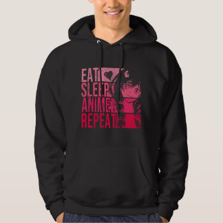 Veste À Capuche Manger Dormir Anime Répéter - Idée Cadeau pour les