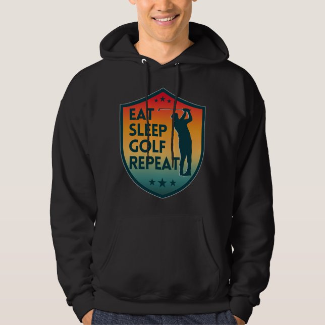 VESTE À CAPUCHE MANGER DORMIR GOLF RÉPÉTER (Devant)