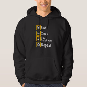 Veste À Capuche Manger Dormir Jouer Cor Français Répéter Cor Franç