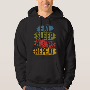 Veste À Capuche Mangez des cerceaux de sommeil Répéter le panier d