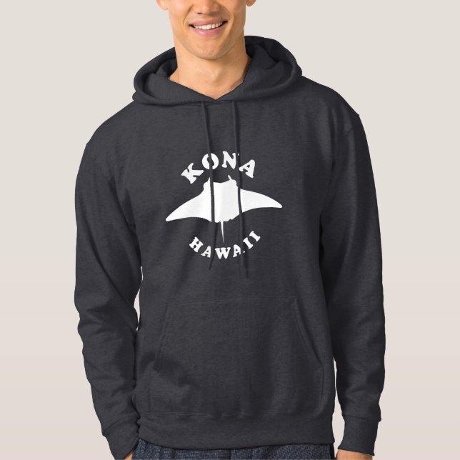 Veste À Capuche Manta Ray Plongée à Kona, Hawaii (Devant)