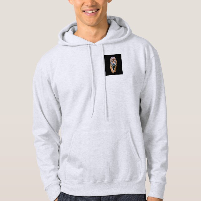 Veste À Capuche Marcher Tigre double face Design Modèle Mens (Devant)