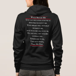Veste À Capuche "Marchez À Côté De Moi" Écriture Inspiré Design!