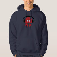 Marine géniale Hoody de méduses du DJ de rouge