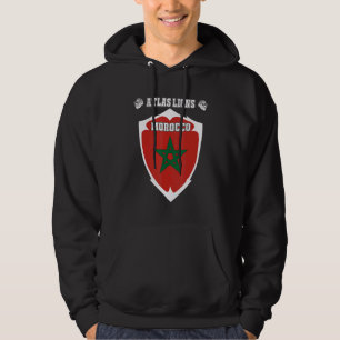 Veste À Capuche Marocain Drapeau Vintage Style Rétro Marocain Socc