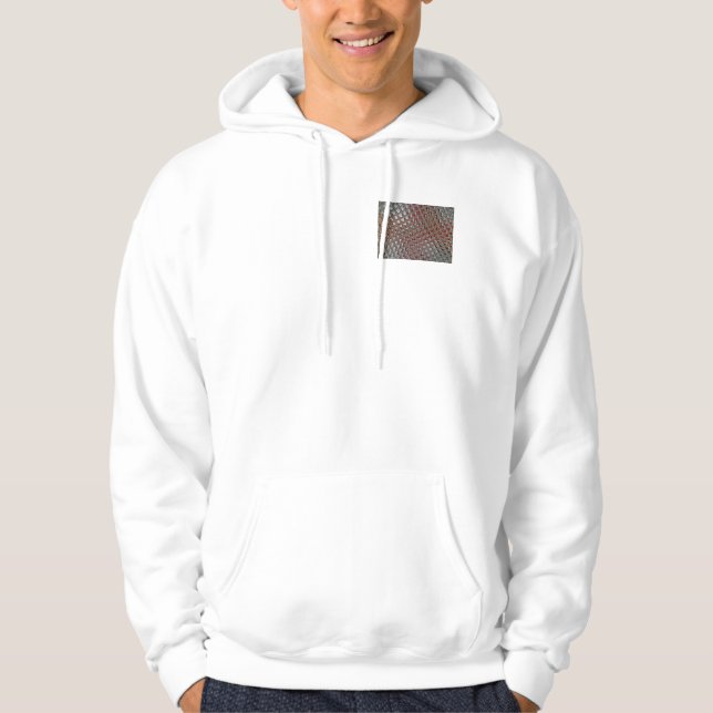 Veste À Capuche Maroon gris cendré en relief À damiers : un art mo (Devant)