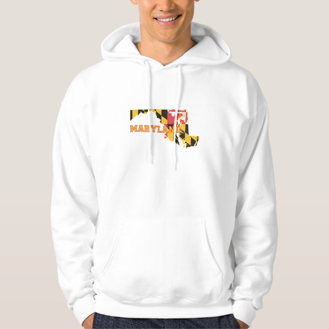 Veste À Capuche Maryland en forme de drapeau d'État Marylander Old (Devant)