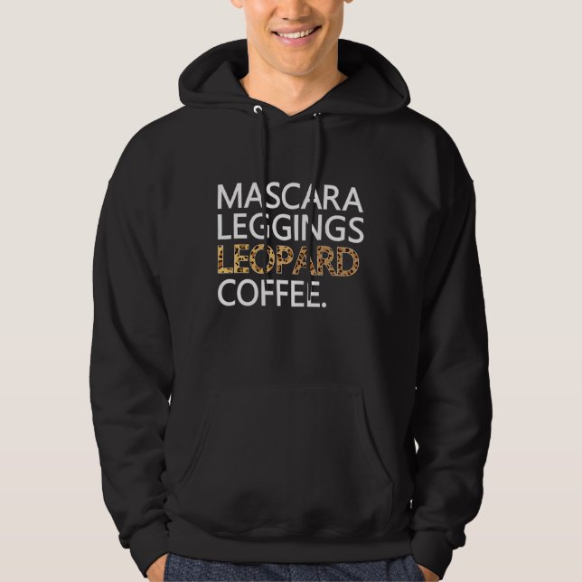 Veste À Capuche Mascara Leggings Leopard Coffee Funny Maquillage C (Devant)