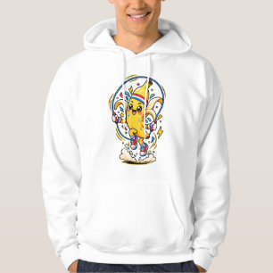 Veste À Capuche Mascotte de fitness de dessin animé de banane heur