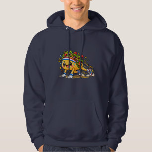Veste À Capuche Mascotte de nourriture de fitness de dessin animé