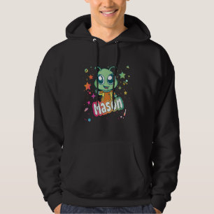 Veste À Capuche MASON - Nom du garçon mignon avec un Alien mignon