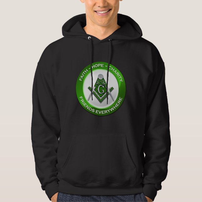 Veste À Capuche Masonic Men's Hoodie Green (Devant)