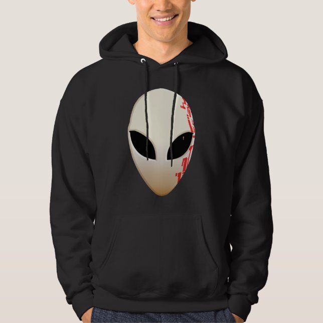 Veste À Capuche Masque Alien avec marques futuristes (Devant)