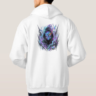Veste À Capuche Masque Cyber Psycho Graphisme néon cyberpunk fut