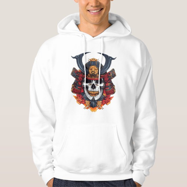 Veste À Capuche Masque de Samouraï Crâne (Devant)