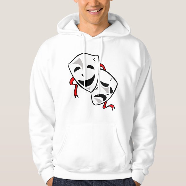 Veste À Capuche Masques de drame (Devant)